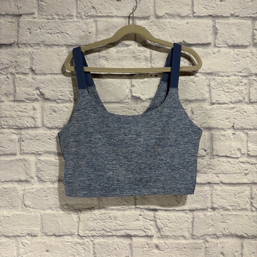 EUC Aerie Longline Heathered Blue Sports Bra Medium